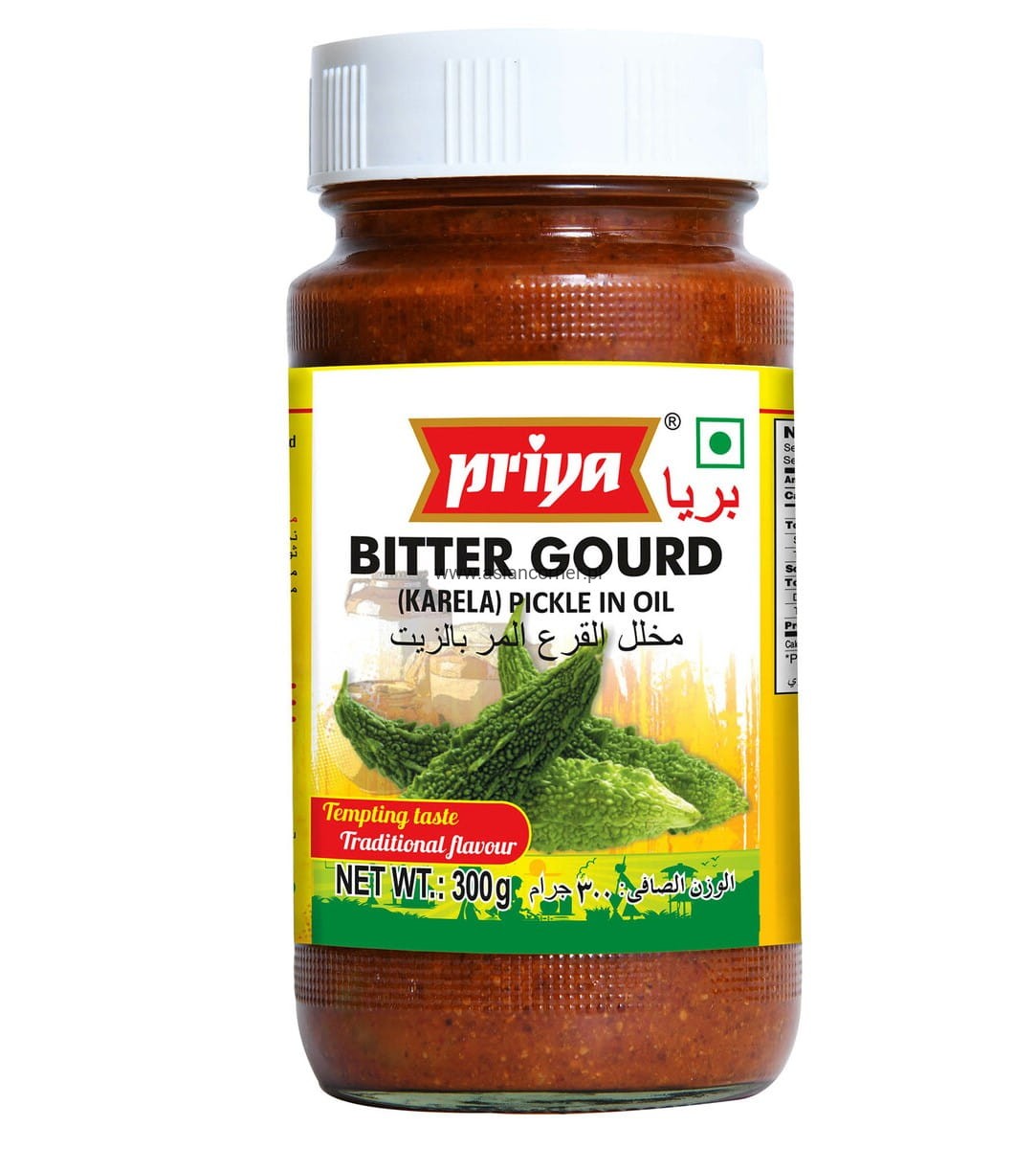 Priya Bitter Gourd (non-garlic) Pickles 300g